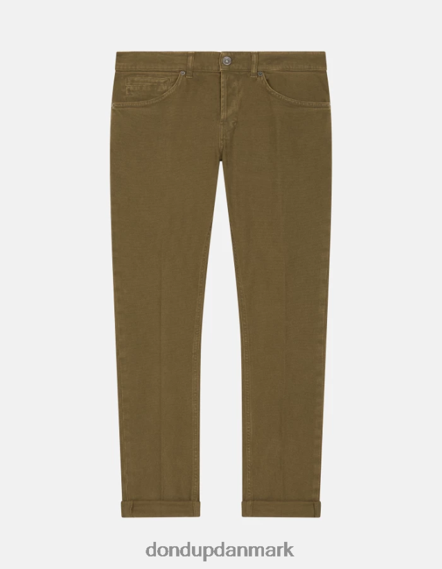 skinny bukser i george bomuld Mænd 0XD0D0650 militærgrøn DONDUP beklædning