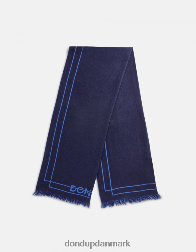 uld- og bomuldstørklæde Mænd 0XD0D01016 Marine blå DONDUP tilbehør