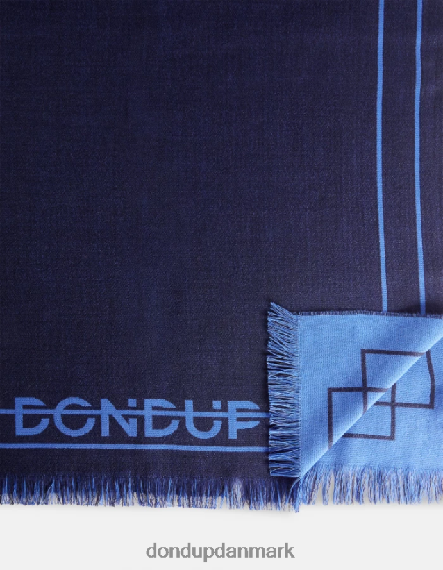 uld- og bomuldstørklæde Mænd 0XD0D01016 Marine blå DONDUP tilbehør