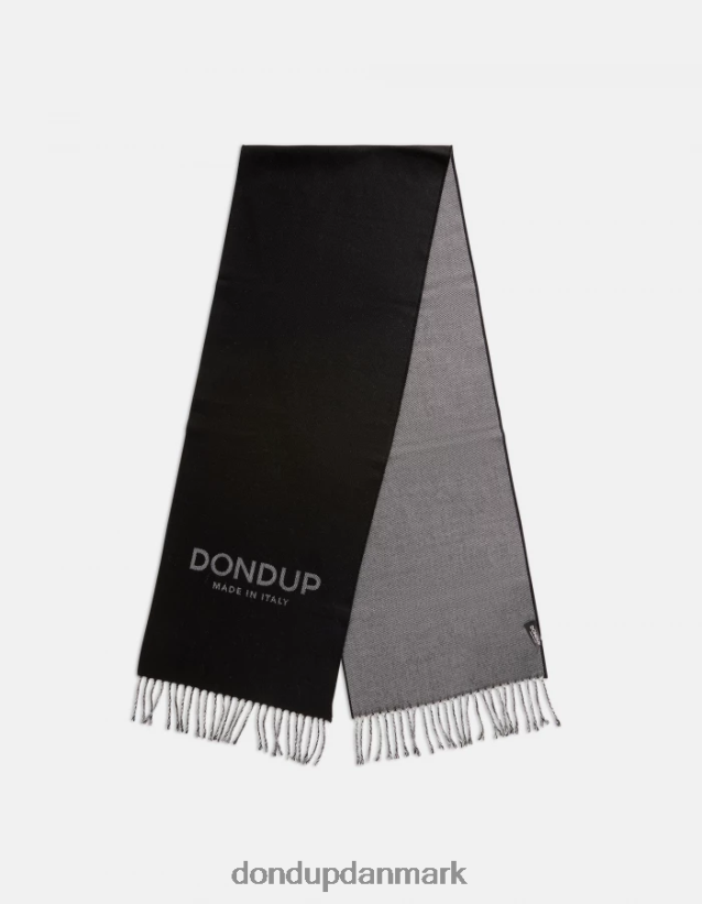 uld tørklæde Mænd 0XD0D01008 sort hvid DONDUP tilbehør