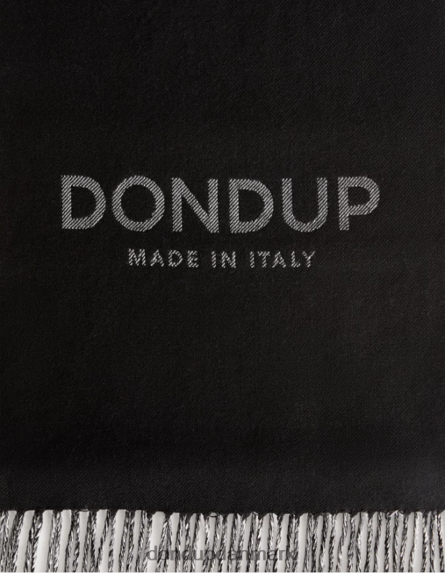 uld tørklæde Mænd 0XD0D01008 sort hvid DONDUP tilbehør